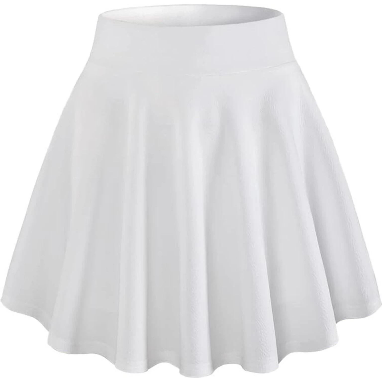 White Laycra Blend Mini Skirt Indian Women Party Wear Short Skirt Dress XS
