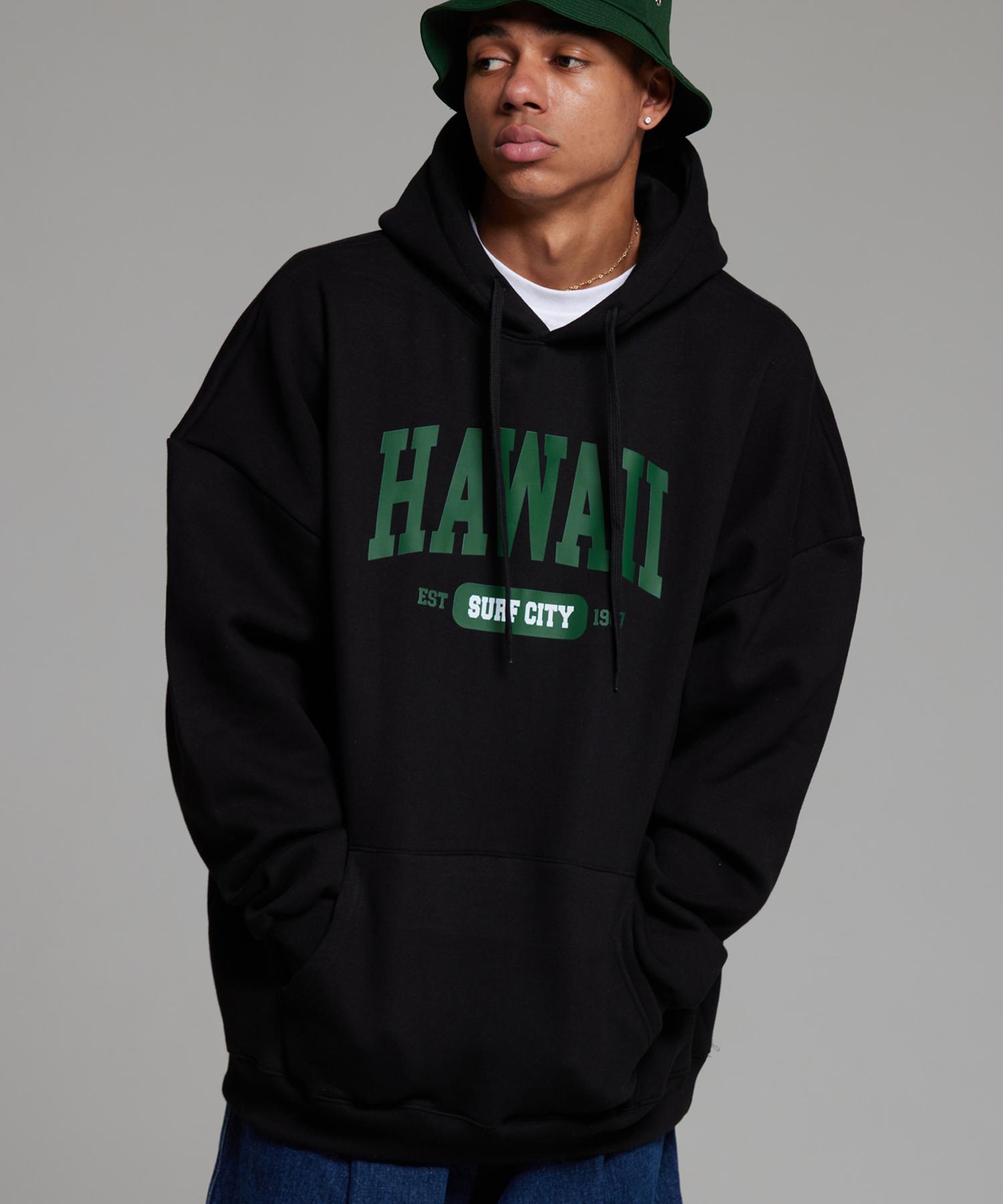 Cream Soda Lab Lab Hawaii Oversized Hoodie Black L