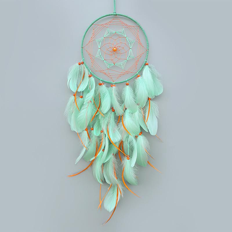 

Натуральный Ловец снов Ручной работы Перья Колокольчики ветра Настенные подвески Украшения для подвешивания на день рождения Домашний декор Духовные подарки
