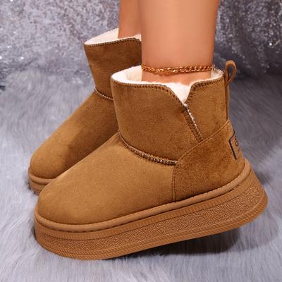 Fashion Women Boots Designer Casual Flat Shoes Women 2025 New Retro Plush Thick Warm Snow Boots Winter Luxury Brand Women Ankle Boots