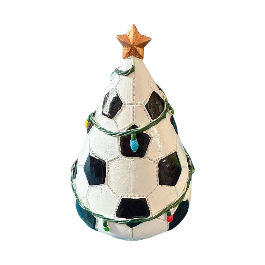 Football Christmas Tree Decoration Reusable Gift Table Decoration Figurine Decorative for Party Ball Sports Enthusiasts Tabletop