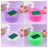 Kitchen Soap Dispenser with Quick-Drying Sponge Holder Quick Drying Removable Refillable Drip Tray One-Hand Operation Anti-Slip Base Kitchen