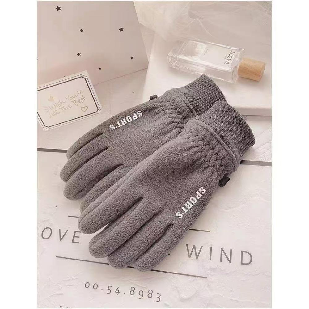 

Перчатки зимние теплые флисовые утолщенные для улицы, для езды, вождения, спорта, с сенсорным экраном, флисовые one size fits all серый