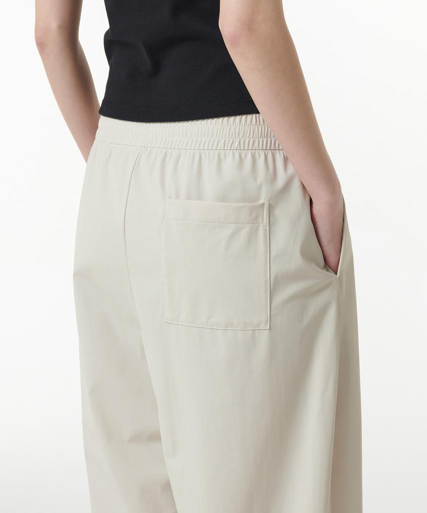 MUSINSA STANDARD WOMAN Women'S Cooling Deep Tuck Wide Elastic Waist Pants [Cream]