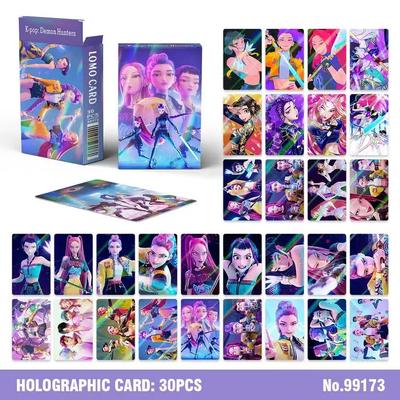 Nuove Carte Laser Kpop Demon Hunters 30 Carte K-POP Caccia alle Streghe Serie Cartoni Animati Accessori Carte LOMO Piccole