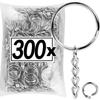 50/500pcs Metal Blank Keyring Keychain Split Rings Keyfob Key Rings Lobster Clasp Key Chain Key Pendant Stainless Steel Rings