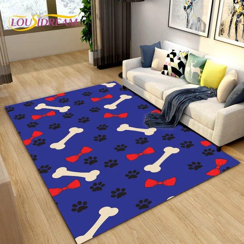 3D Pets Footprint Sole Series Area Rug Large,Carpet Rug for Living Room Bedroom Sofa Doormat Decoration,kids Non-slip Floor Mat
