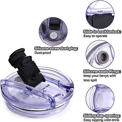 40/30 Oz Sealing Bottle Cover Splash Spill Proof Plain Plastic Lids For Ozark Trail Rtic Yeti Tumbler Cup Multicolor Bottle