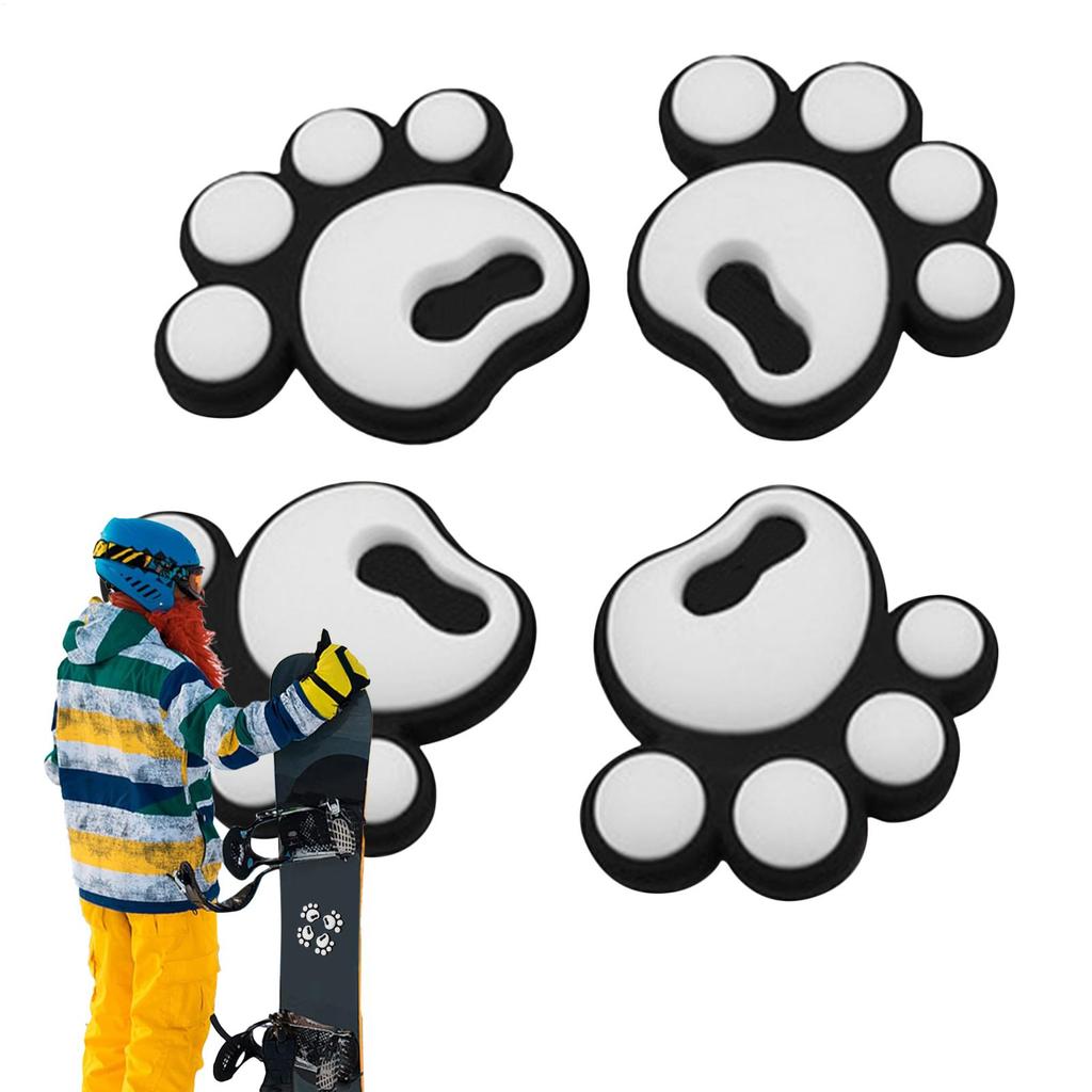 Snowboard Stomp Pad Self-Adhesive Snowboard Foot Pad 4pcs Snowboard Anti-slip Stickers Snowboard Pads Foot Pads