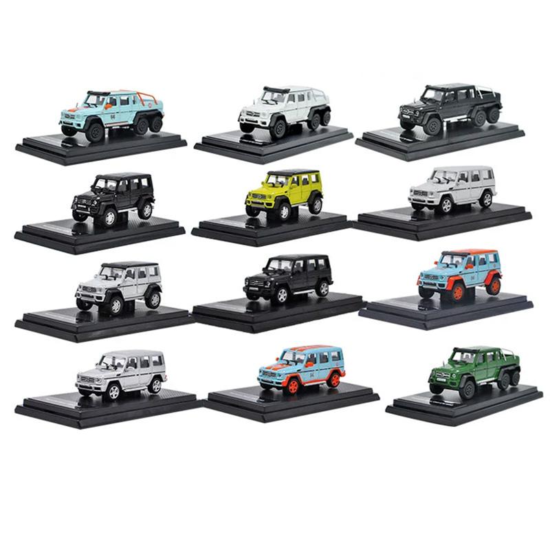 AAM1 Diecast 1:64 Scale Mercedes-Benz G63 6X6 4X4 G500 AMG Benz G-Class Pickup Alloy Car Model Collectible Toy Gift Souvenir Display