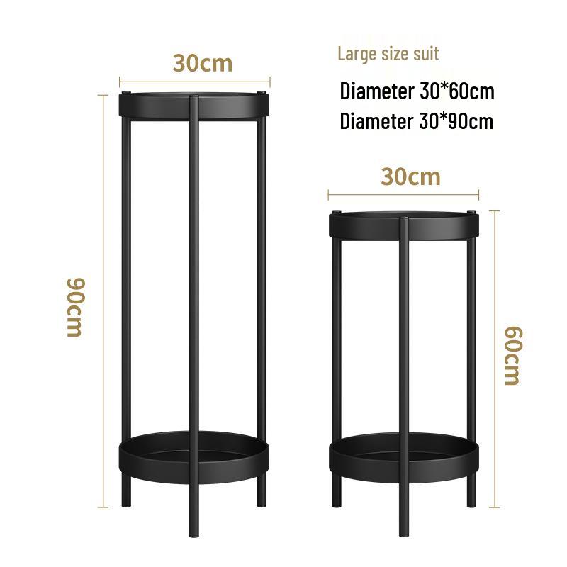 Elegant Multi-Tier Wrought Iron Indoor Plant Stand for Balcony or Living Room