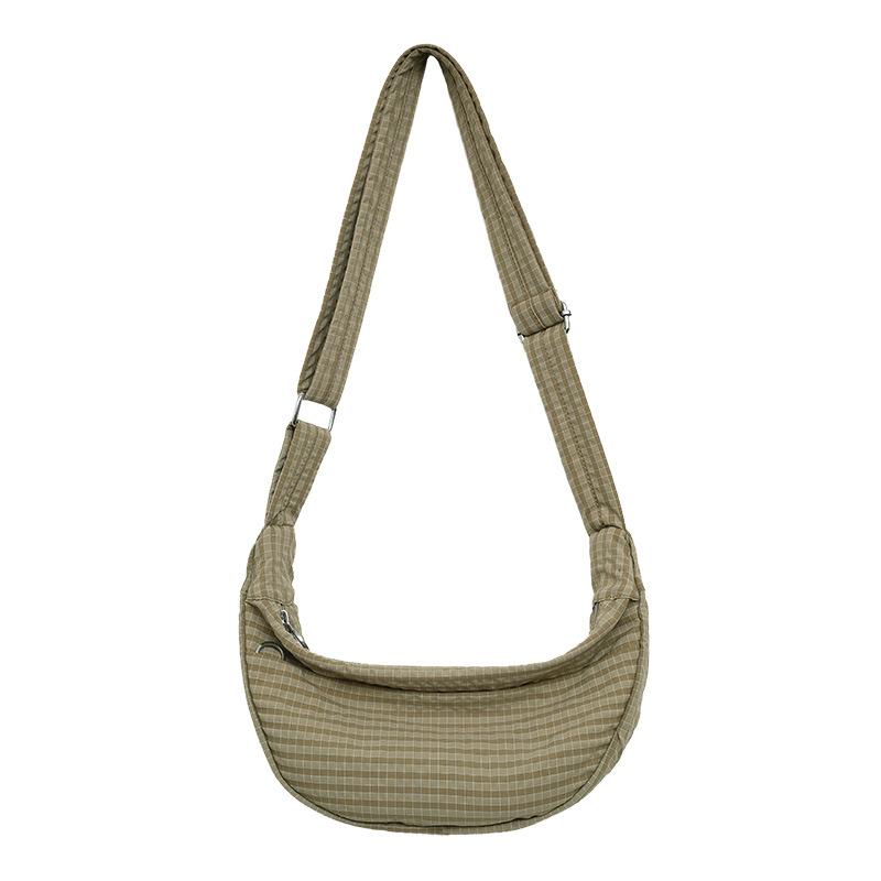 Underarm bag, crescent bag, dumpling bag, large capacity canvas women's bag, bag, light storage, new models