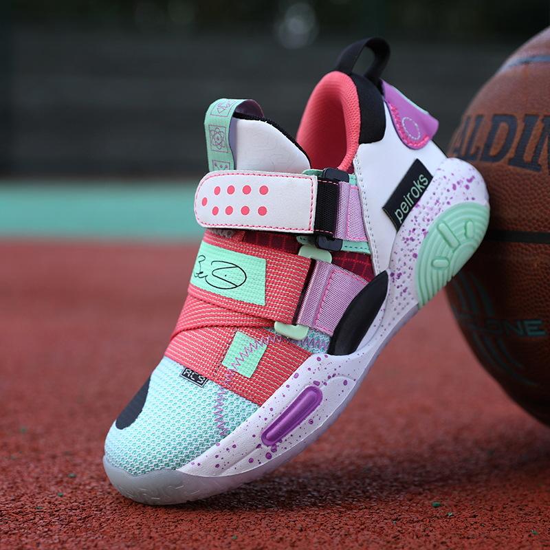 22 new children's shoes training children's sports basketball shoes mesh breathable middle and older children's net shoes children's sneakers