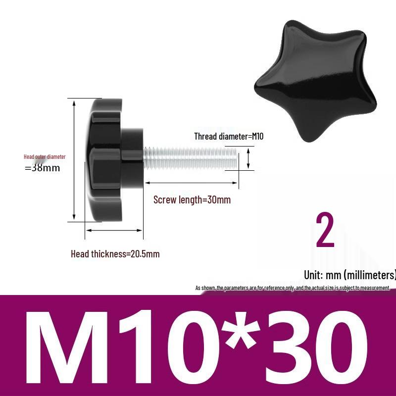 Švestkový květ Hvězdicovitá bakelitová šroubovací rukojeť (M6/M8/M10)