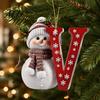 Reusable Christmas Tree Hanging Ornaments 2D Snowman Ornaments, Personalized Letter for Tree, Initial Ornament, Ornament DIY Xmas Decor 2026 Memorial