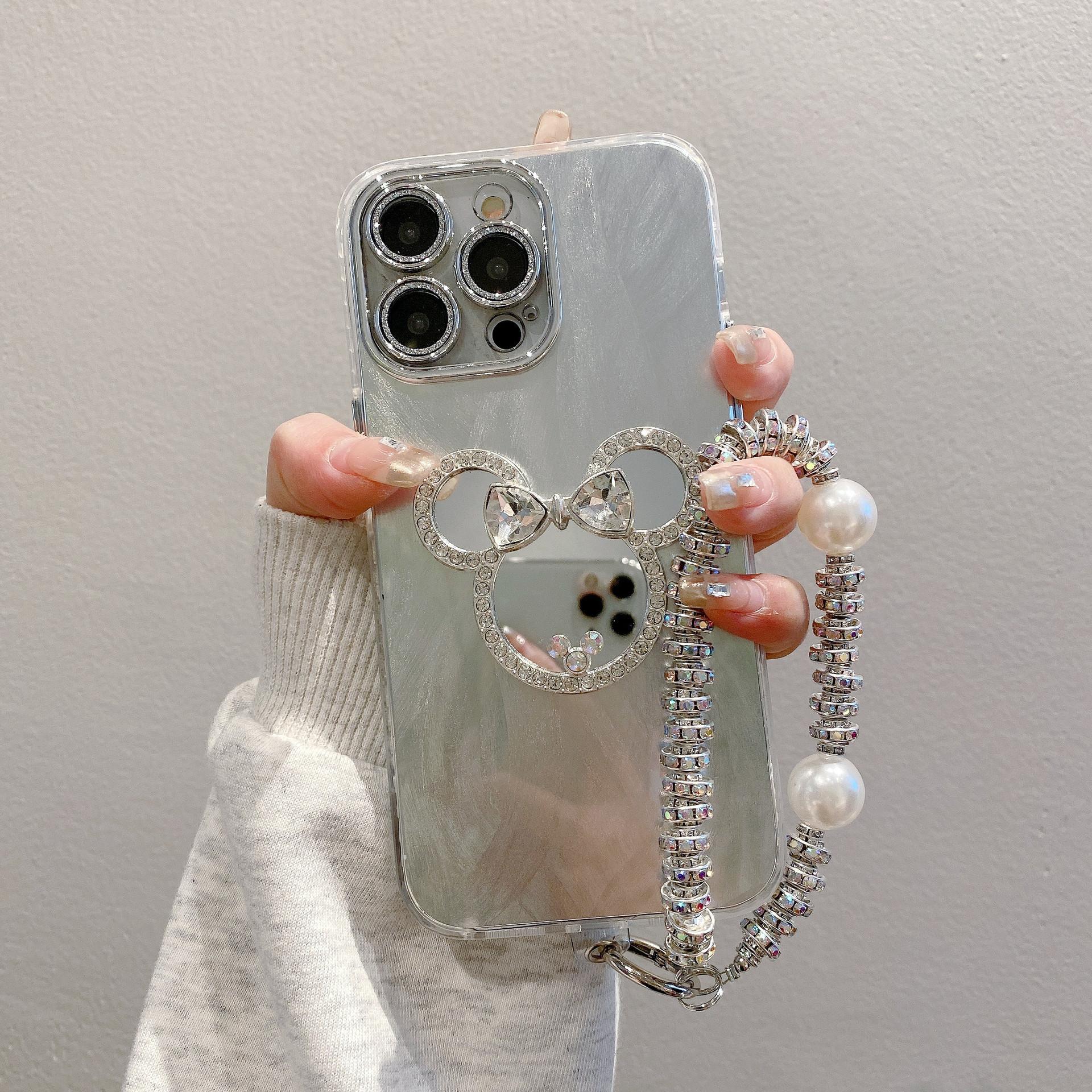 

Fine Hole Feather Yarn Suitable for Apple 15 Protective Cover 13 Mickey Mirror 14 Iphone11pro Mobile Phone Case 16 iPhone16PROMAX