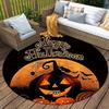 1pc Soft, Absorbent & Non-Slip Scary Pumpkin Round Rug, Perfect for Entryway, Living Room, Bedroom Decor, Machine Washable Flannel Memory Fo