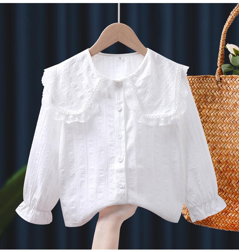 2023 Frühling Rosa Koreanischer Stil Langarmhemd für Mädchen & Babys