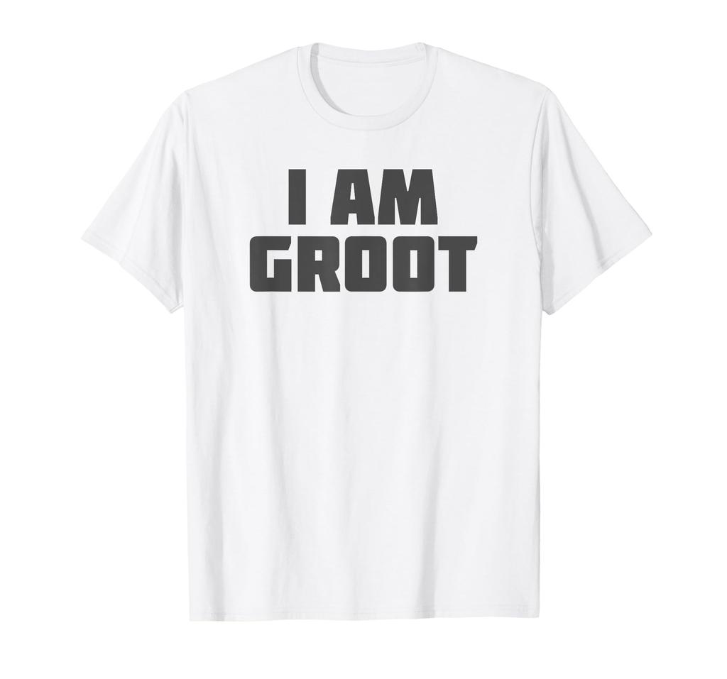 Marvel Guardians of the Galaxy I Am Groot Distressed Text T-Shirt