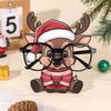 Christmas Reindeer Wooden Eyeglass Holder Festive Decor for Home Office Desk, Perfect Gift for Christmas Christmas Decorations