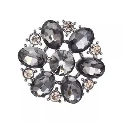 1pcs Luxurious Glass Rhinestone Buttons Fur Coat with Men's and Women's Decor Accessories Hollow Design Metal Sewing Button