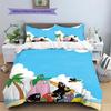 Barbapapa2 Pattern Bedding Quilt Set  Home Decoration  Gift (1 * duvet cover + 2 * pillowcase  without core)