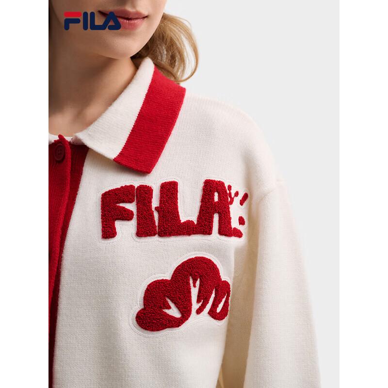Fila Women's Blush Towel Embroidery Knitted Cardigan