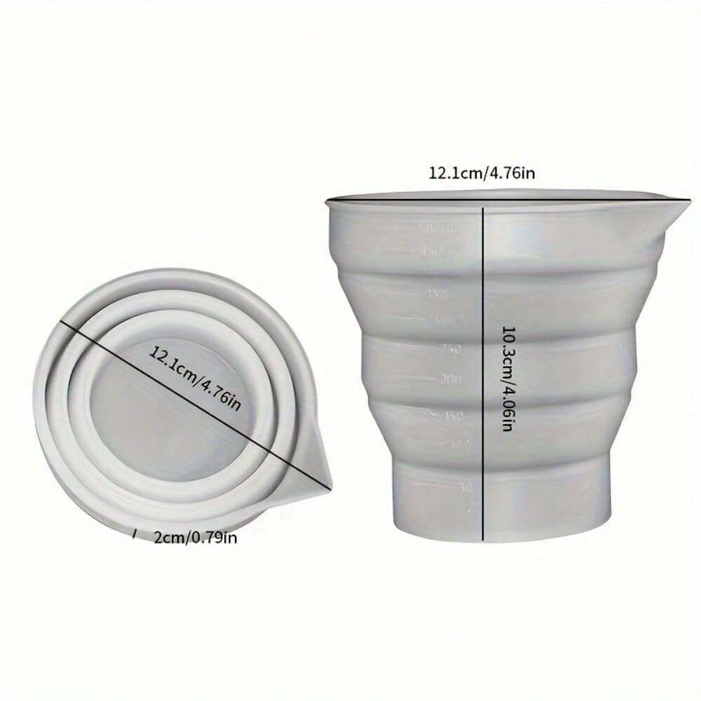 Silicone Resin Measuring Cups Set Foldable Mixing Cups with Scale for Candle Making Jewelry Crafting Durable Silicone Material