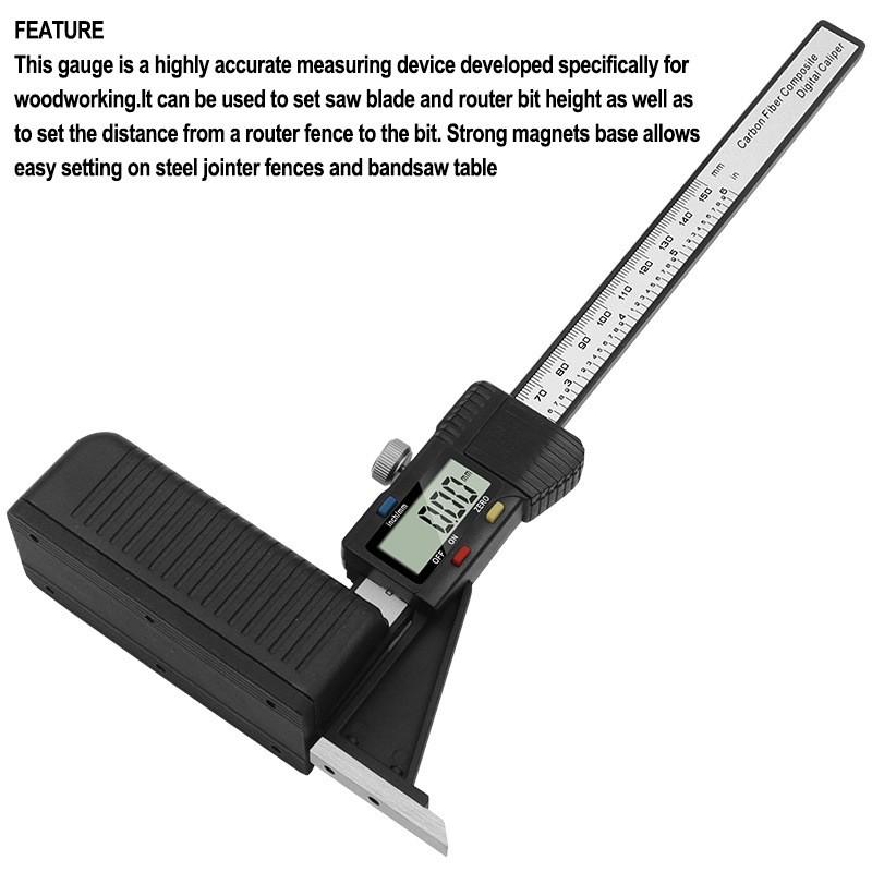 Digital Height Gauge Caliper 150mm Electronic Woodworking Table Marking Ruler