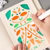 6 Pezzi Template Dettagliati Svuotati Riutilizzabili per Principianti e Professionisti in Journaling o Corsi d'Arte