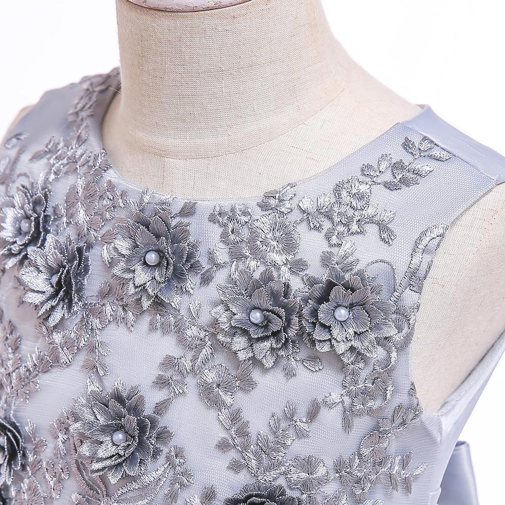 Toddler Girls 3 6 4 5 8 10 Birthday Clothes Bow Cute Baby Baptism Gown Kids Wedding Party Elegant Princess Vestidos Christmas Costume