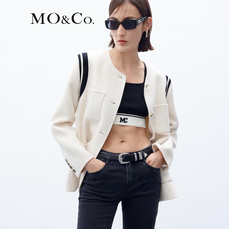 MO&Co. Wool Blend Double-Faced Boxy Coat