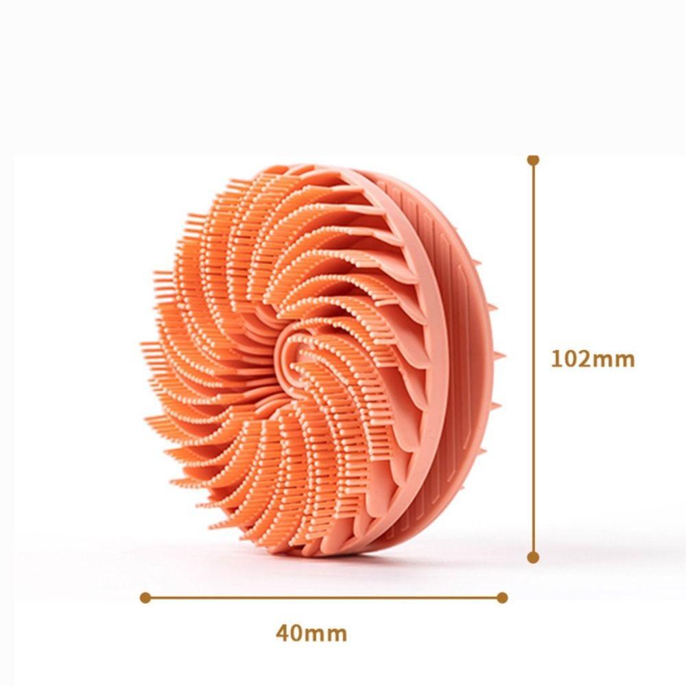 Double-sided Soft Bristle Shower Brush Silicone Cleaning Body Shampoo Brush Massage Multi-functional Bath Brush For Exfoliation