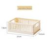 Foldable Plastic Storage Basket - Creative, Stackable Bin for Desktop, Living Room, or Refrigerator Organization