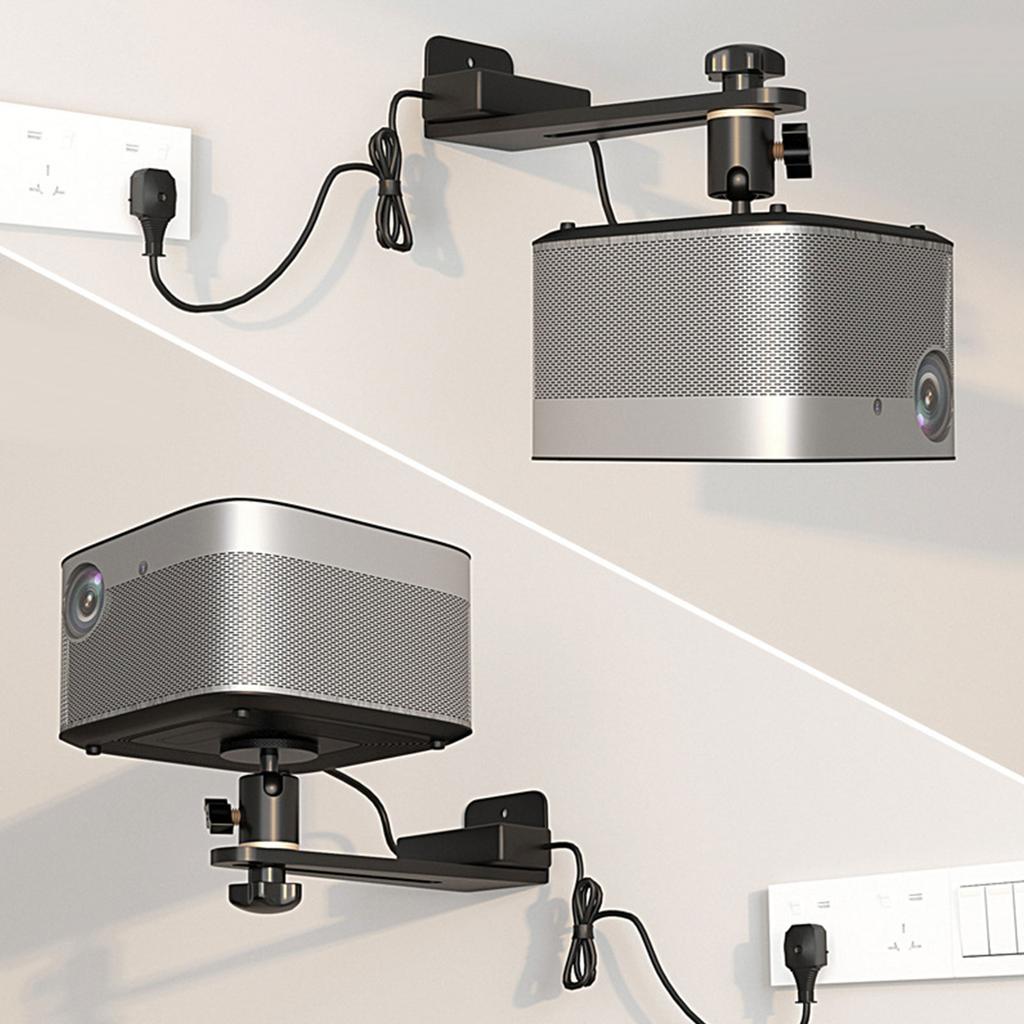 Adjustable 1/4Inch Projector Wall Mount Bracket For Home Theater And Conference Room Installation Holds Up To 5kg