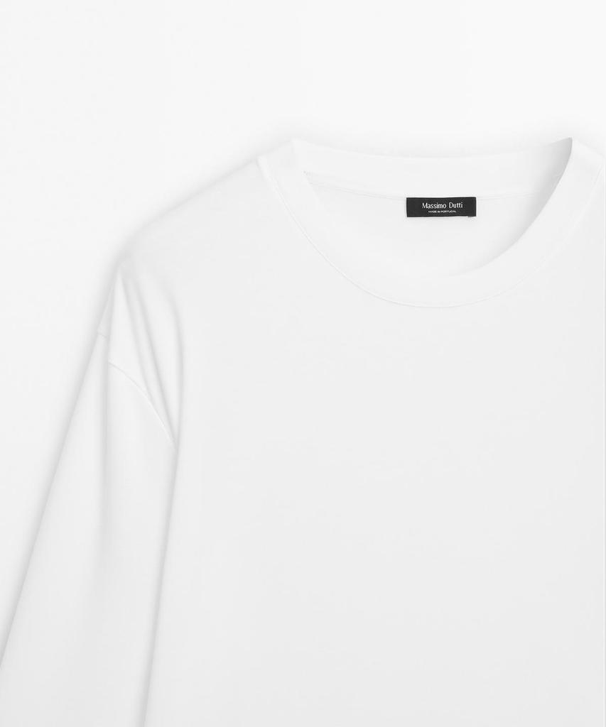 Masimodutti Long Sleeve Medium Weight Cotton T-Shirt