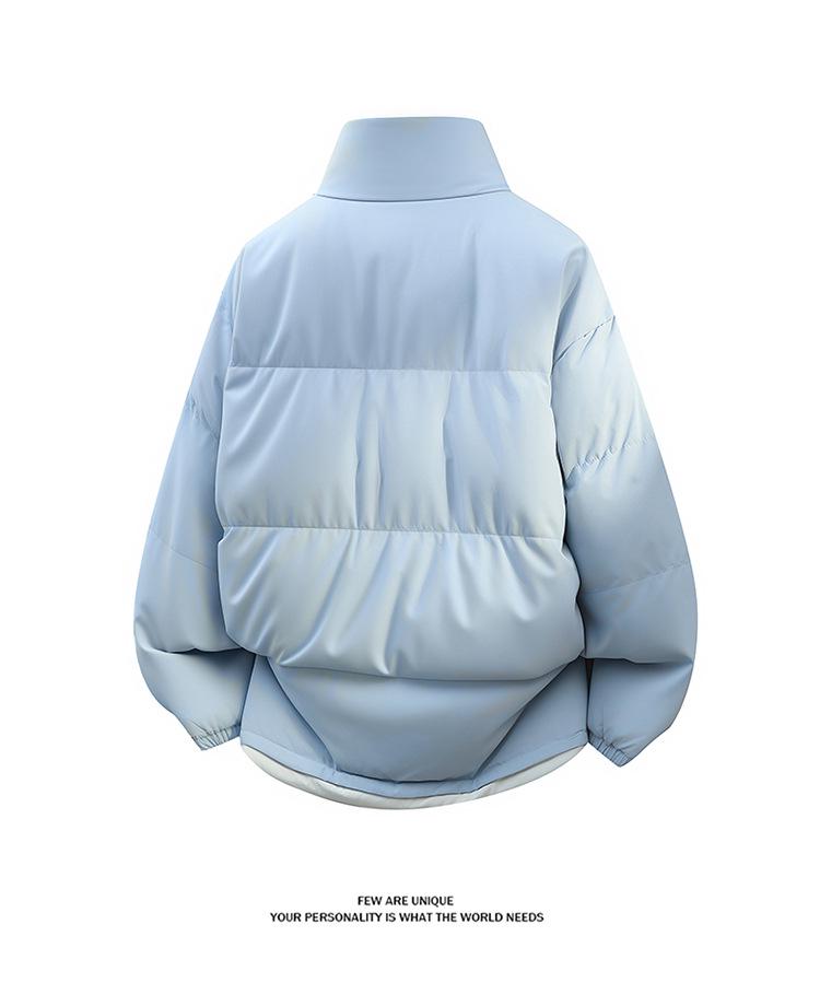 Vintervarmtjock bomullsjacka för män med raglanärmar och upprätt krage