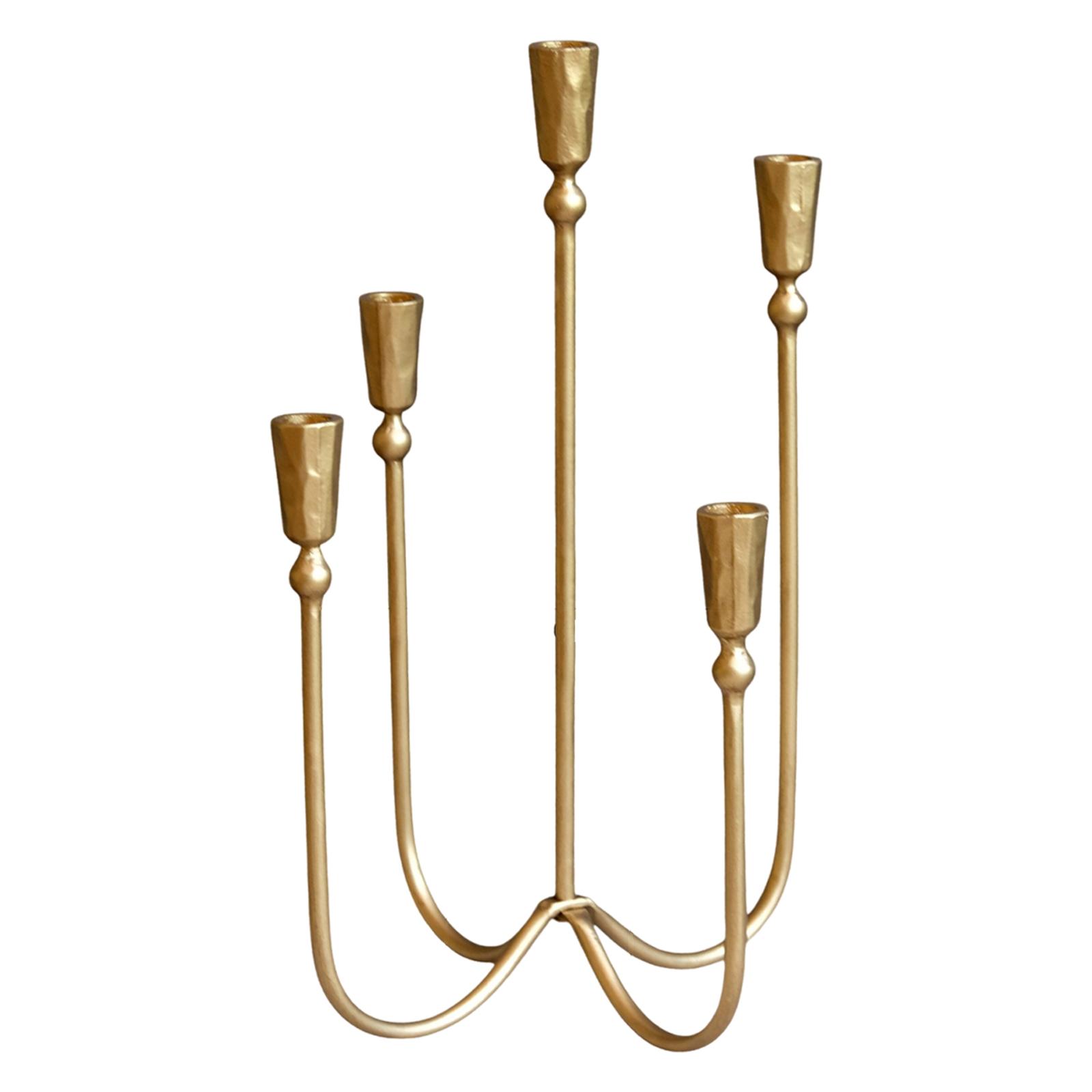 

Multi Head Candle Holder Candelabra Decor Decorative Gift Candles Stand Candlestick for Table Centerpiece Housewarming Party золотой