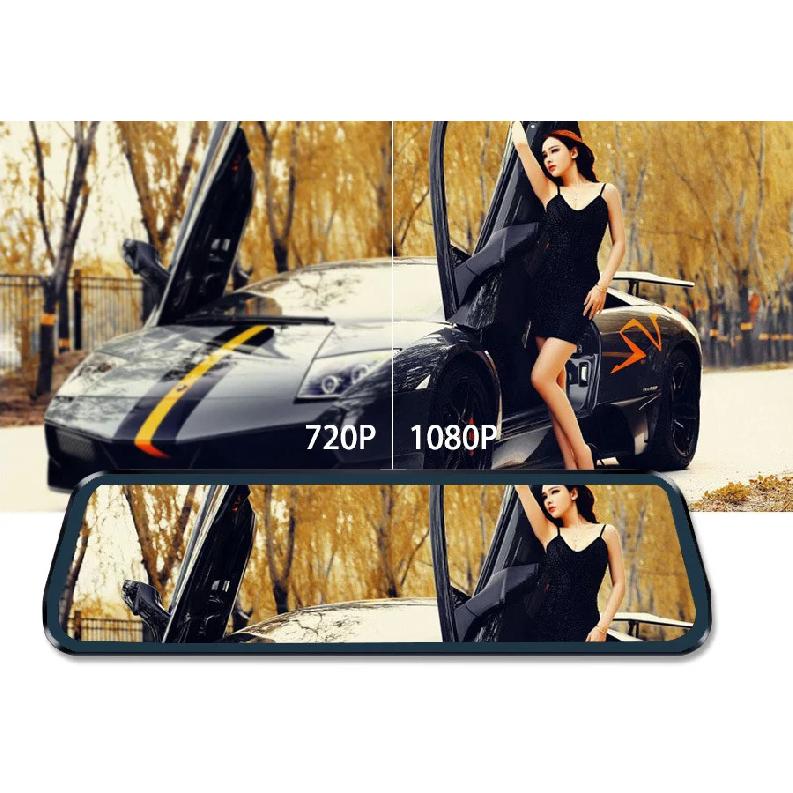 Mirror Camera for Car Touch Screen Video Recorder Rearview mirror Dash Cam Front and Rear Camera Mirror DVR Black Box