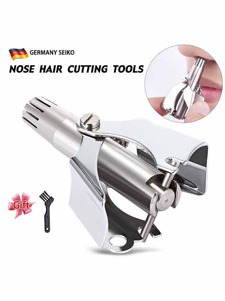 

Ручной триммер для носа из нержавеющей стали, мужской триммер для волос в носу, портативная бритва Vibrissa, моющийся триммер для волос в носу и ушах
