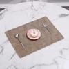 Nordic Minimalist Double-Sided Leather Placemat - Creative PU, Waterproof, Heat-Resistant.