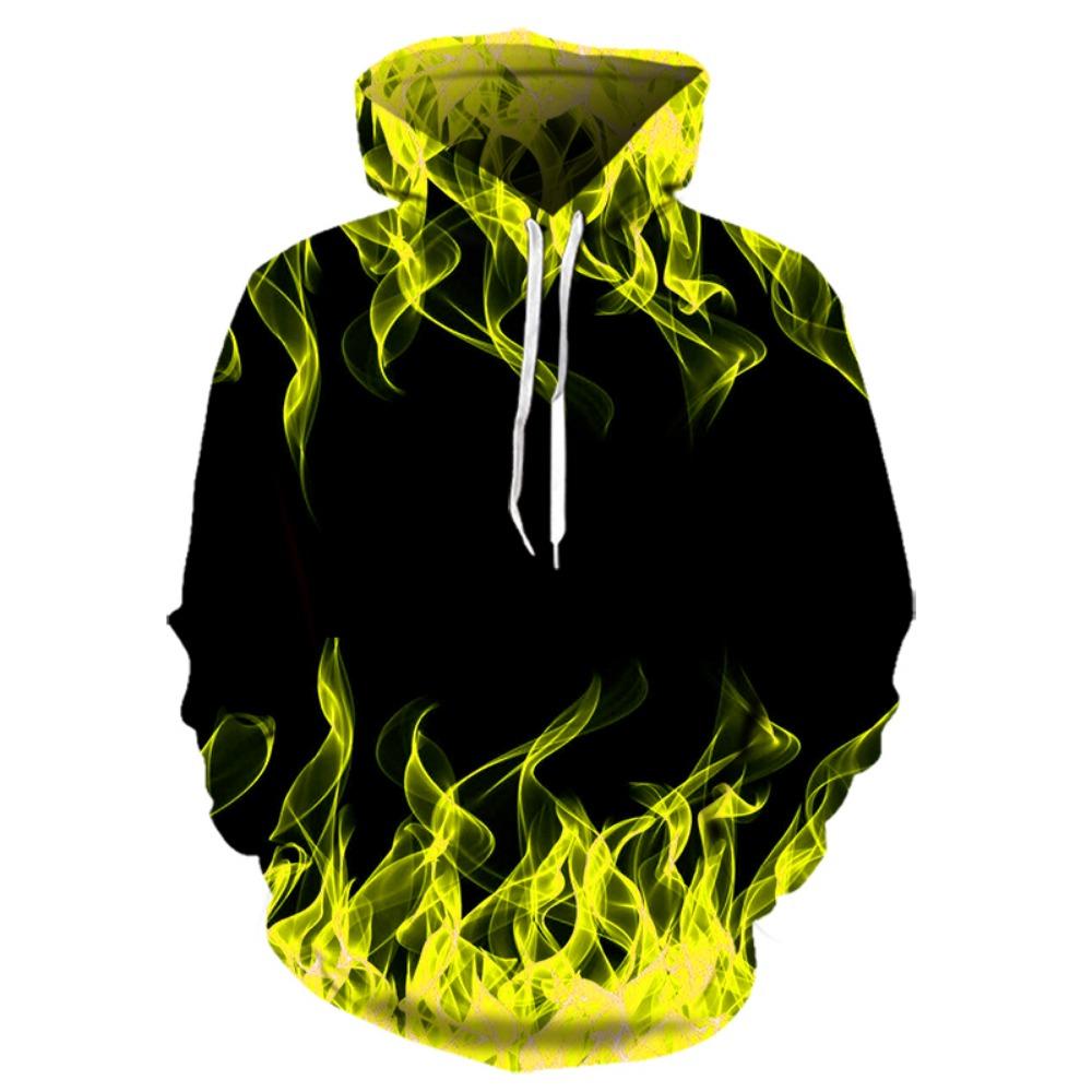 New Colorful Purple Flame Hoodie 3d Sweatshirt Ladies Hooded Autumn and Winter Funny Costume Hoodie
