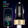 Dual Usb Fast Car Charger Lcd Display 3.0 Quick Charge Power Auto Usb Adapter For Xiaomi Huawei P30 P20 Usb Charger Iphone 12 Xs