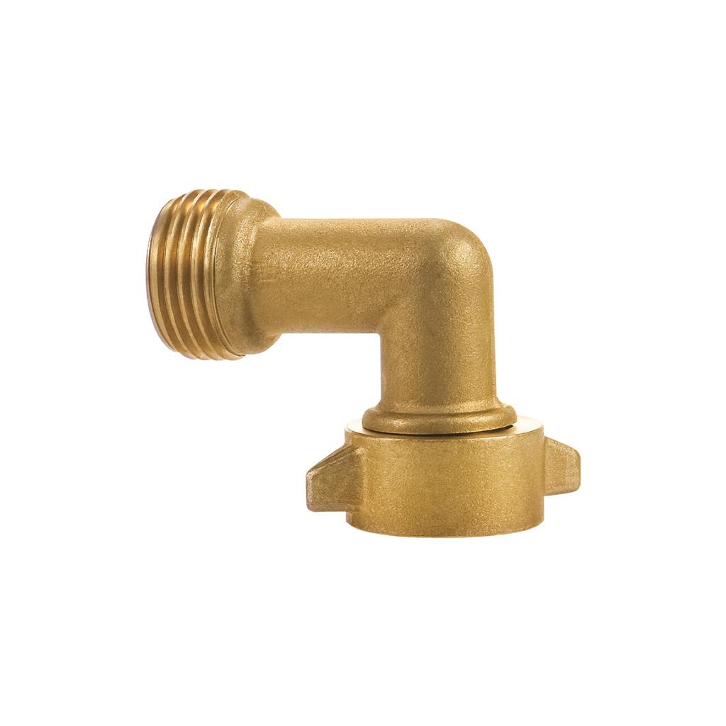 Pachet de 2 cot pentru furtun de grădină de 90 de grade, adaptor de cot pentru furtun de grădină de 34 inchi din alamă cu mașini de spălat cu presiune pentru