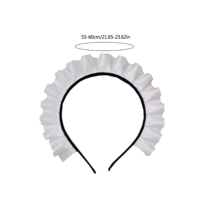 Eleganti Fasce per Capelli Pieghettate in Pizzo Stile Giapponese Cerchietto per Capelli Carine Fasce per Capelli per Raduni Anime Fasce per Capelli Cosplay per Ragazza
