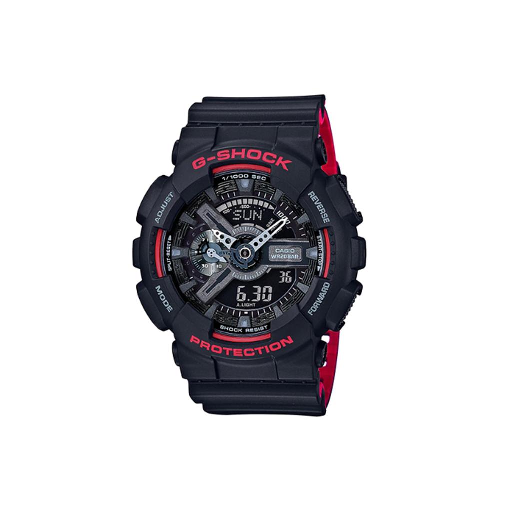 CASIO Men Liquid Crystal/Analog Dual Display Series Black Watch GA-110HR-1A GA-110HR-1A