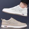 Men's board shoes 2025 summer trend new soft-soled hollow shoes men's casual versatile non-slip breathable white shoes