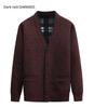 Men's Winter Thickened V-Neck Plus Velvet Sweater Cardigan for Middle-Aged & Elderly