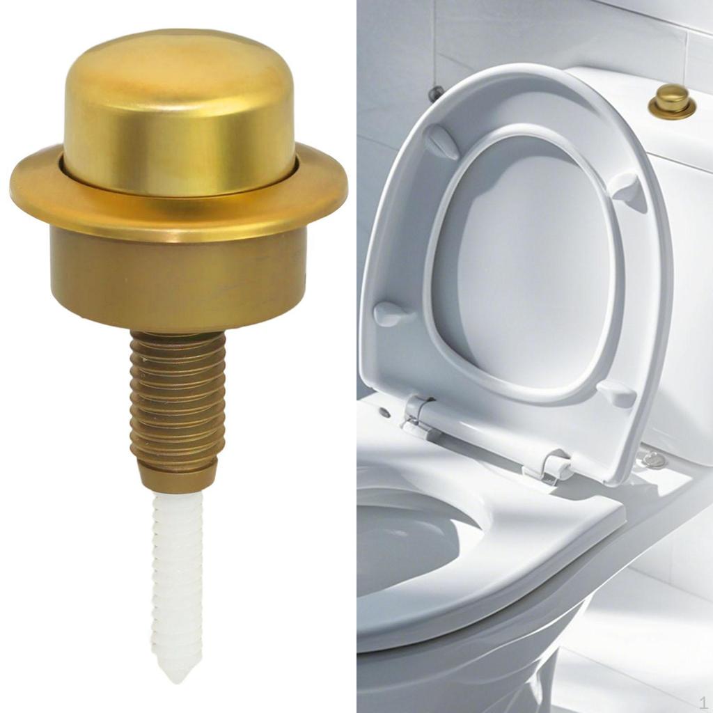 Bathroom Repair Part Single Flush Toilet Button with Bar for 49 Valve