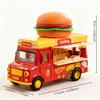 Simulación Aleación Helado Hamburguesa Comida Rápida Camión Modelo Sonido y Luz Rebote Coche de Juguete para Niños Regalo
